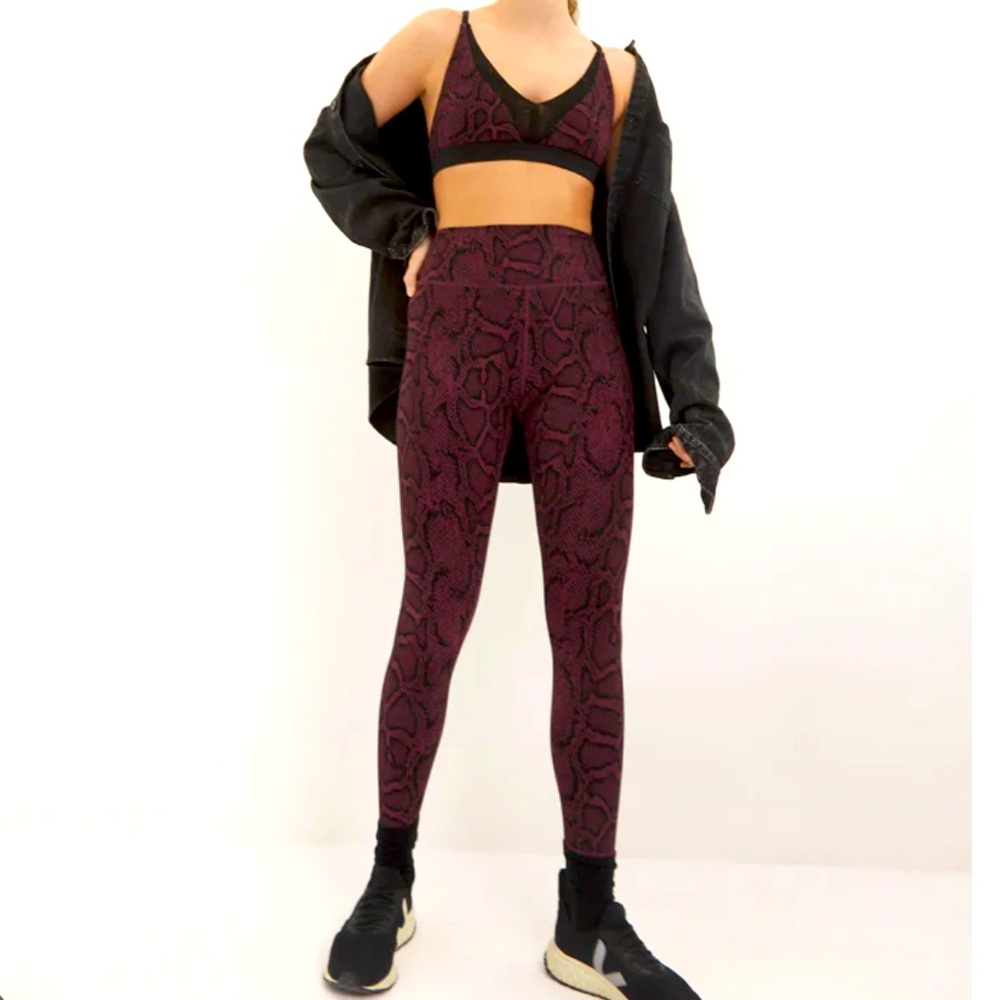Body language cherry rib python Hailey legging XS